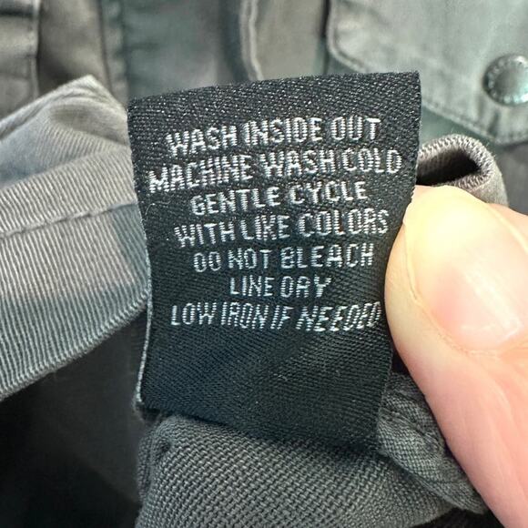 TINSEL | Charcoal Gray Utility Cargo Jacket with Hood | Size Small - Picture 9 of 9